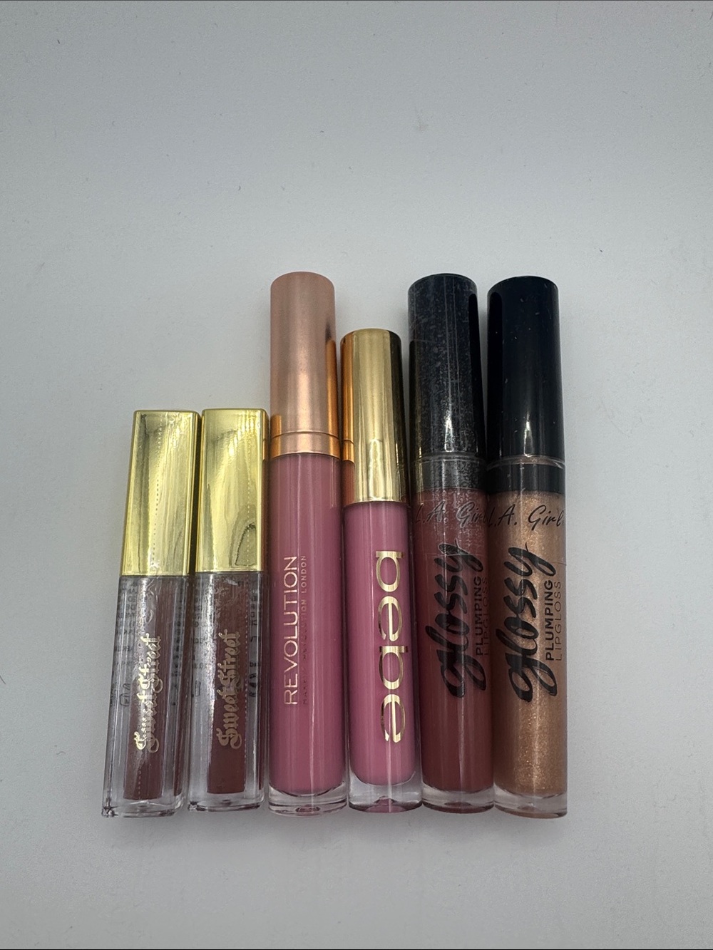 Assorted Women’s Lip Gloss & Liquid Lipstick Set — Pink, Mauve, Brown Shades